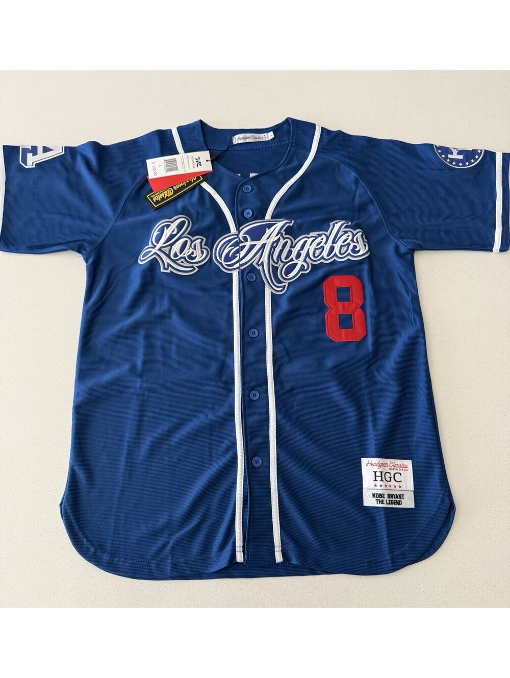 NWT Headgear Classics Kobe Bryant Los Angeles Dodgers Lg Jersey #8 Mamba Legacy